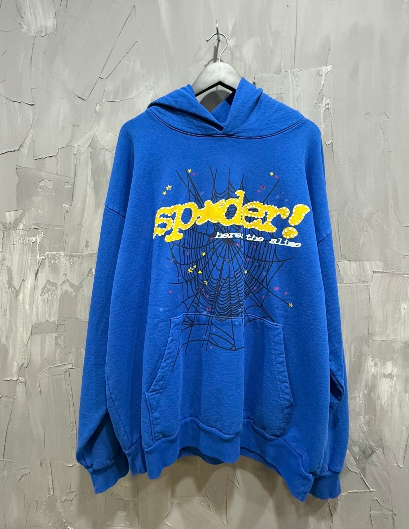 Spider Hoodie Blue Yellow