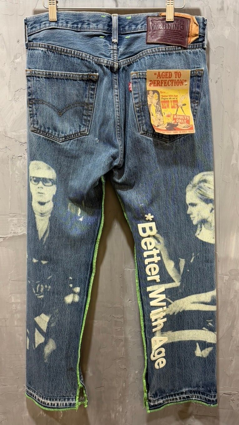 Derby Pleated Denim Jeans