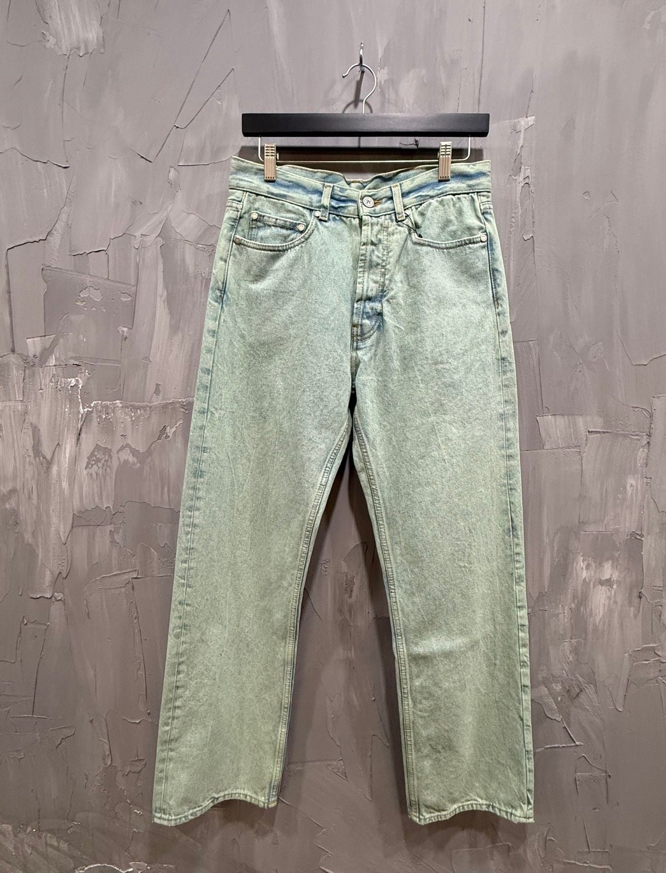 PALM ANGELS MINT GREEN DENIM JEAN