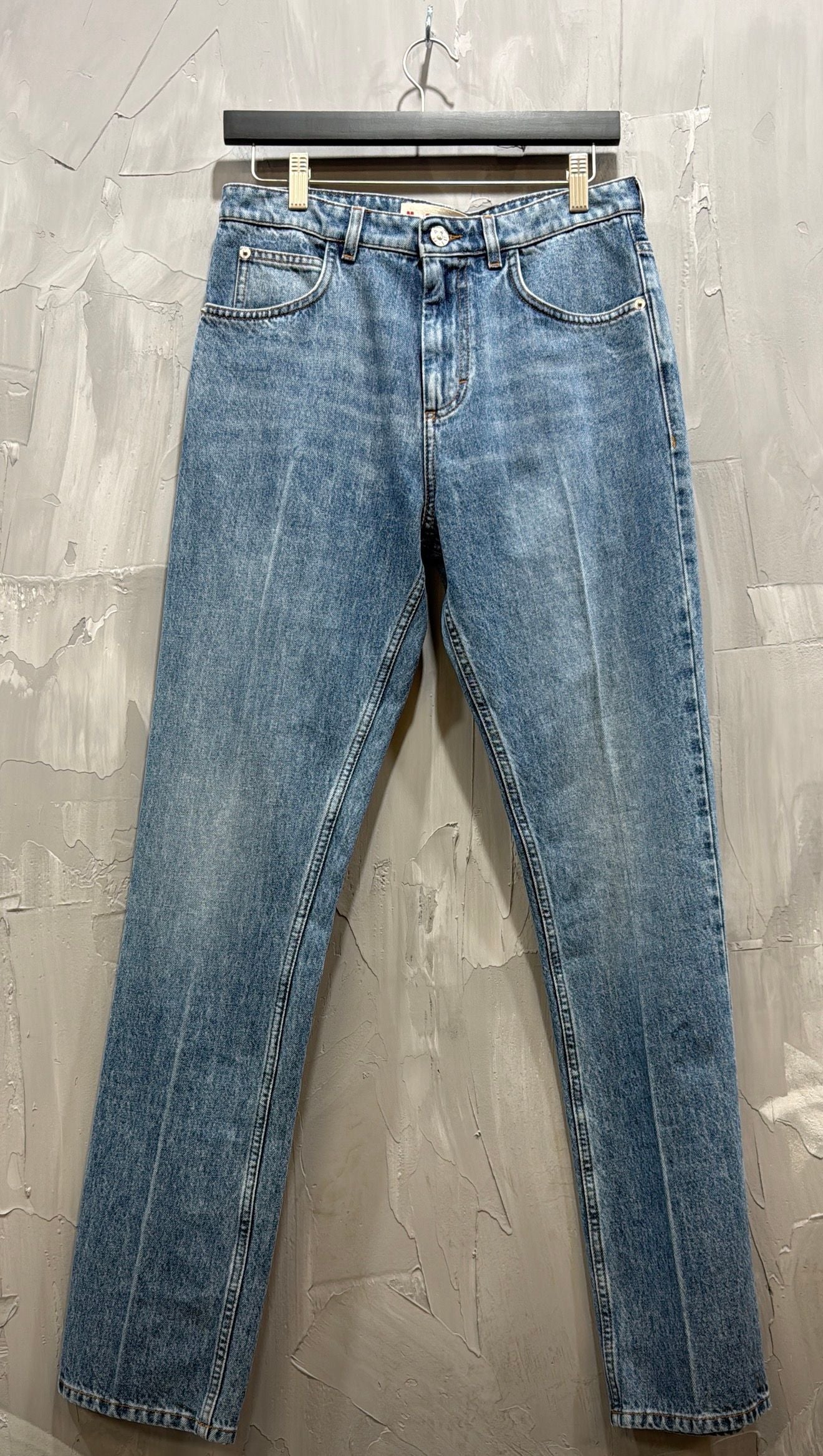 WASHED BULL DENIM JEAN DEEP BLUE