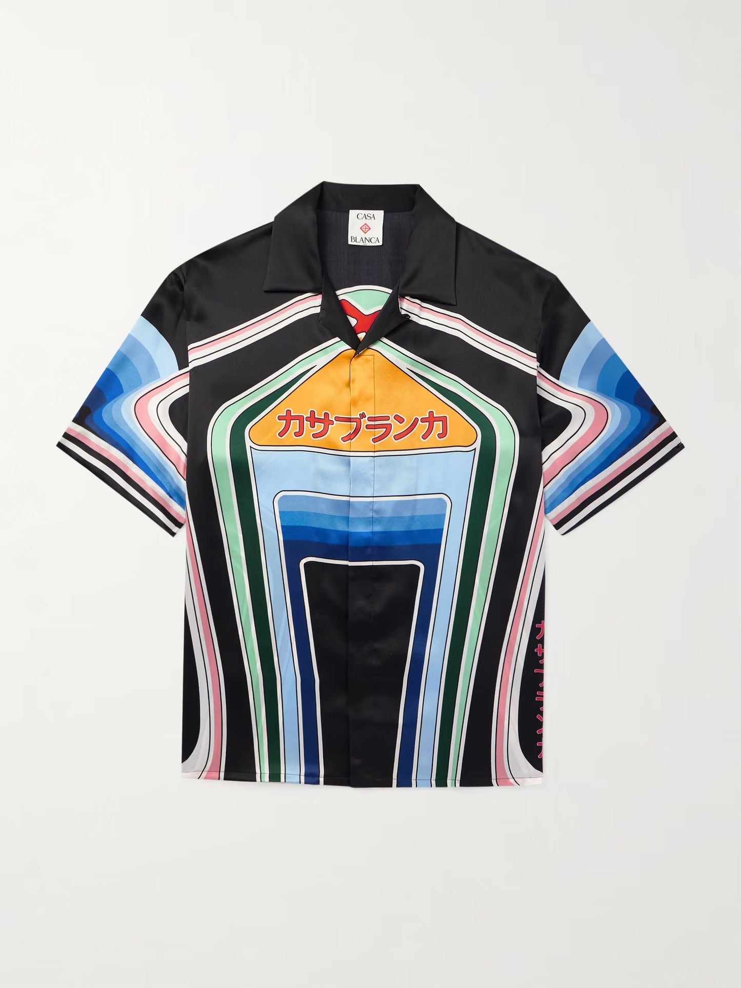 Casablanca Silk Graphic Mountain short-sleeve