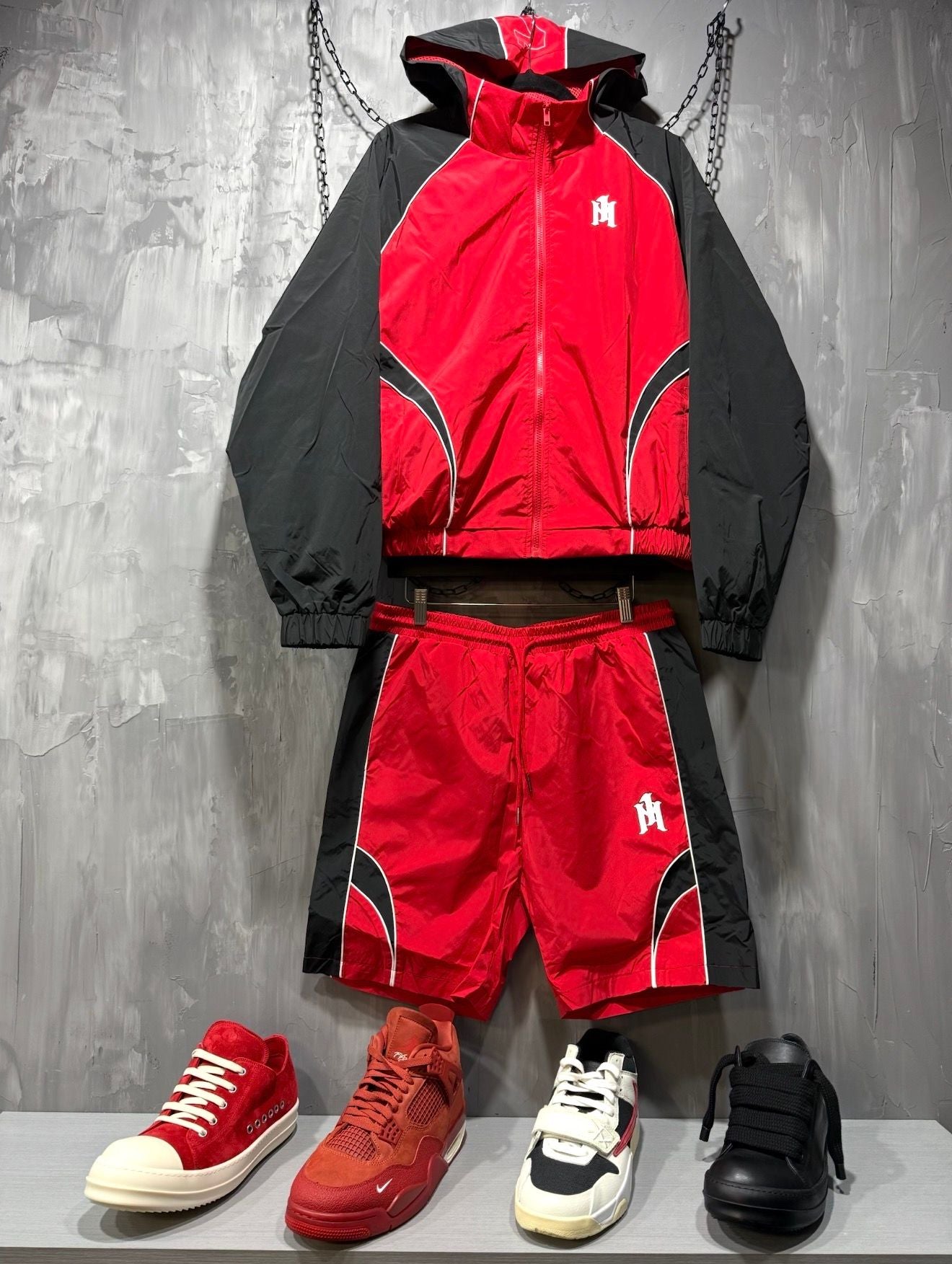 1MILLION NYLON TRACK SUIT RED