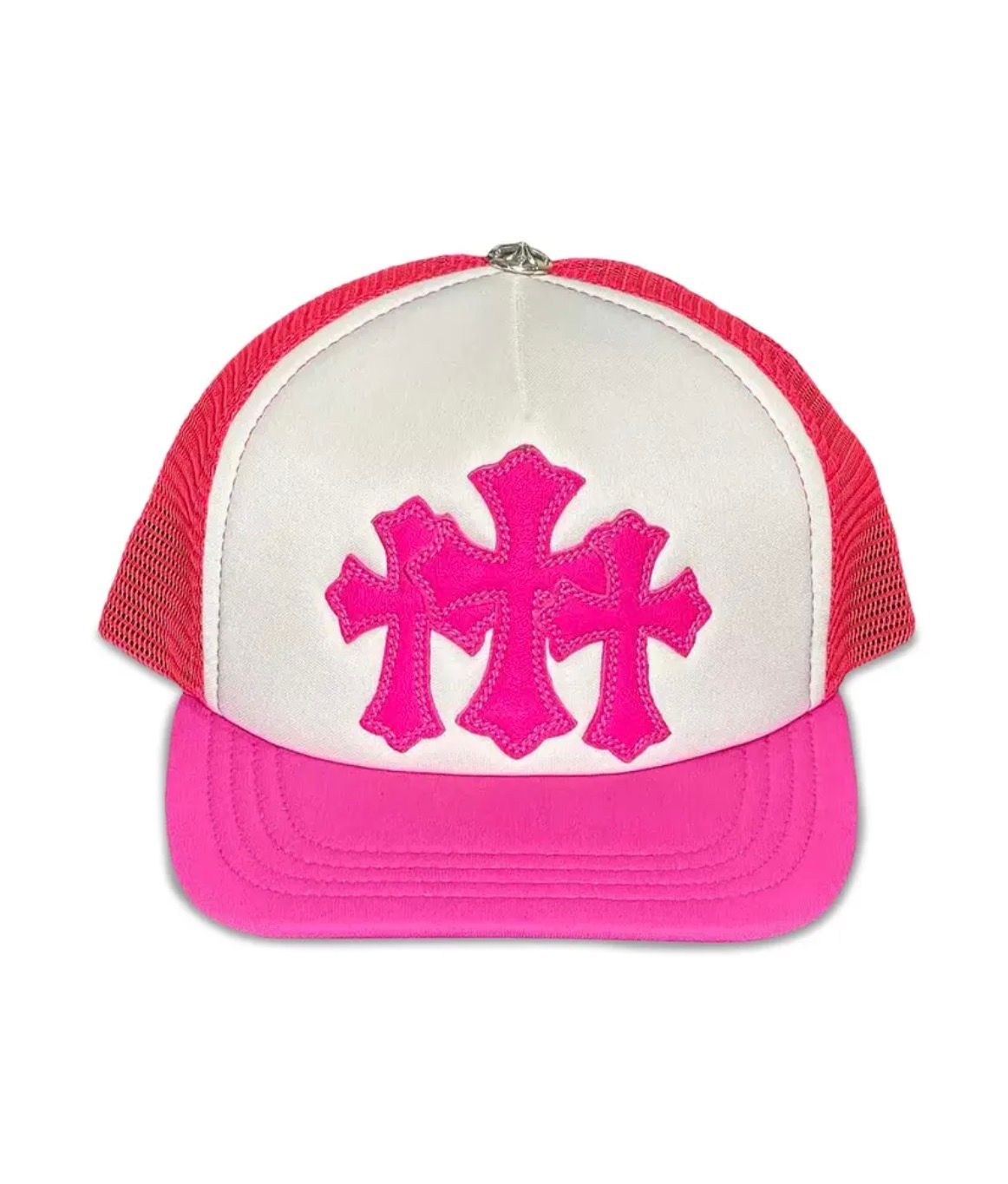 Chrome Hearts Cemetery Trucker Hat 'Neon Pink'