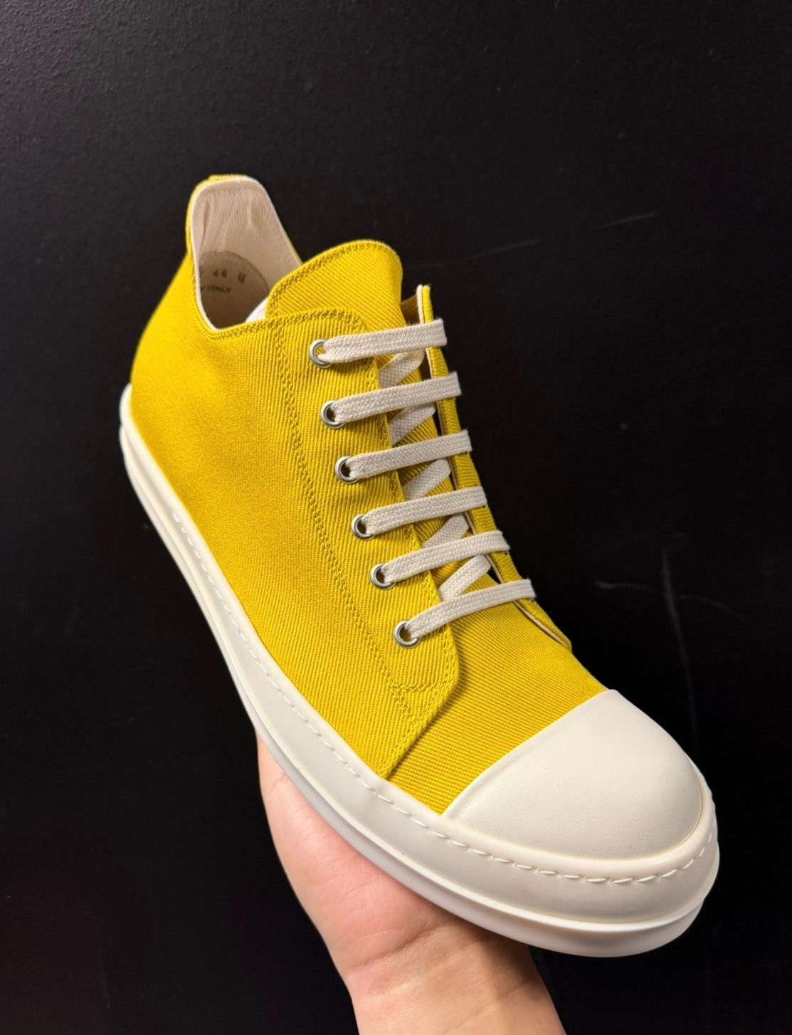 Rick Owens DRKSHDW Low Top Lemon/Milk