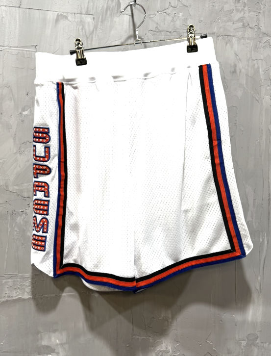 Supreme rhinestone basketball shorts white/orange