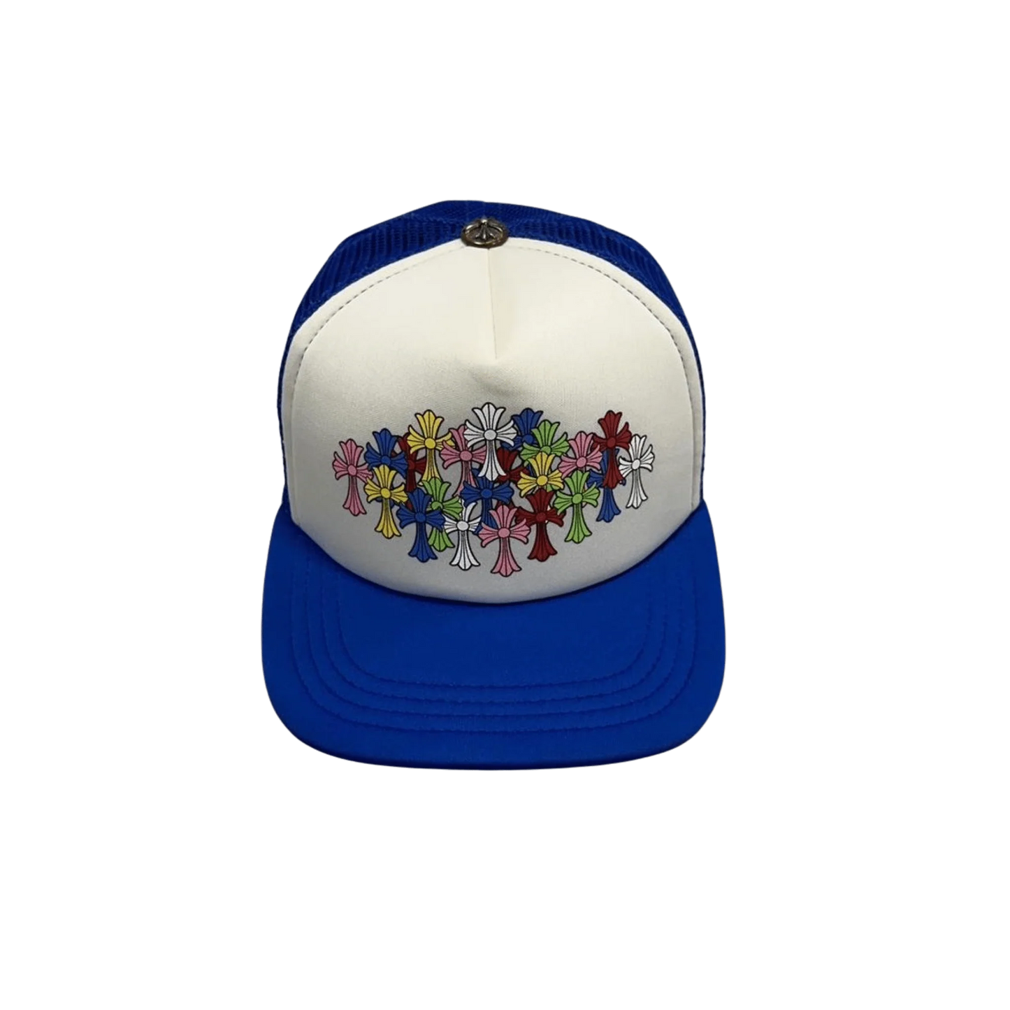 chrome heart multicolor cross hat Blue white