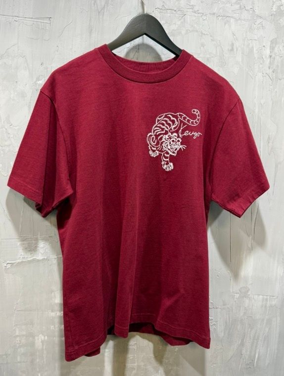 Kenzo gots tiger emb shirt burgundy