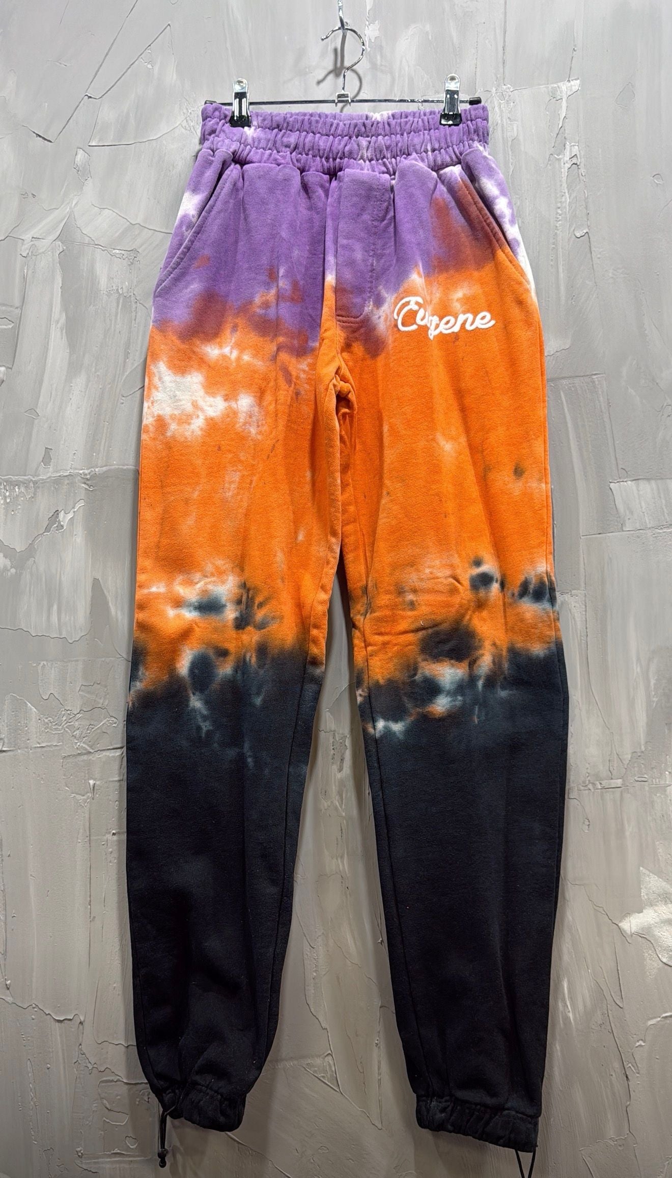 EUGENE TIE DYE SWEATPANTS PURPLE ORANGE BLACK