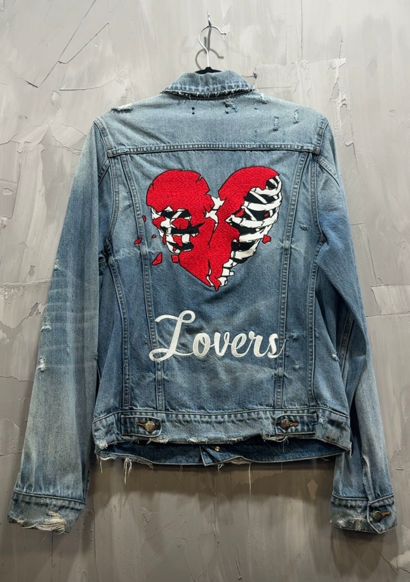 AMIRI LOVERS DENIM TRUCKER JACKET