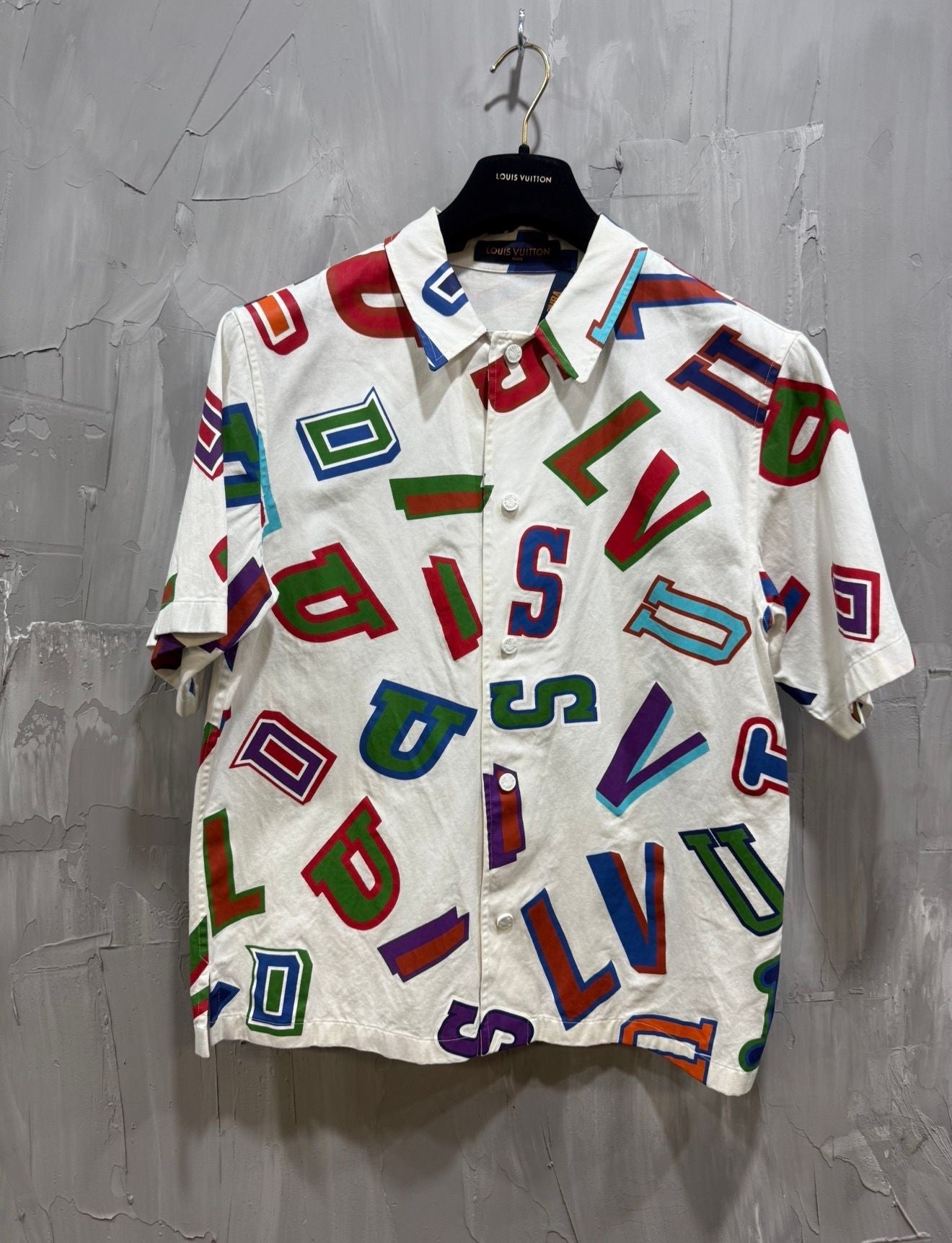 Louis Vuitton NBA Lettering Multi-Logo Short Sleeve Shirt - Used/Worn