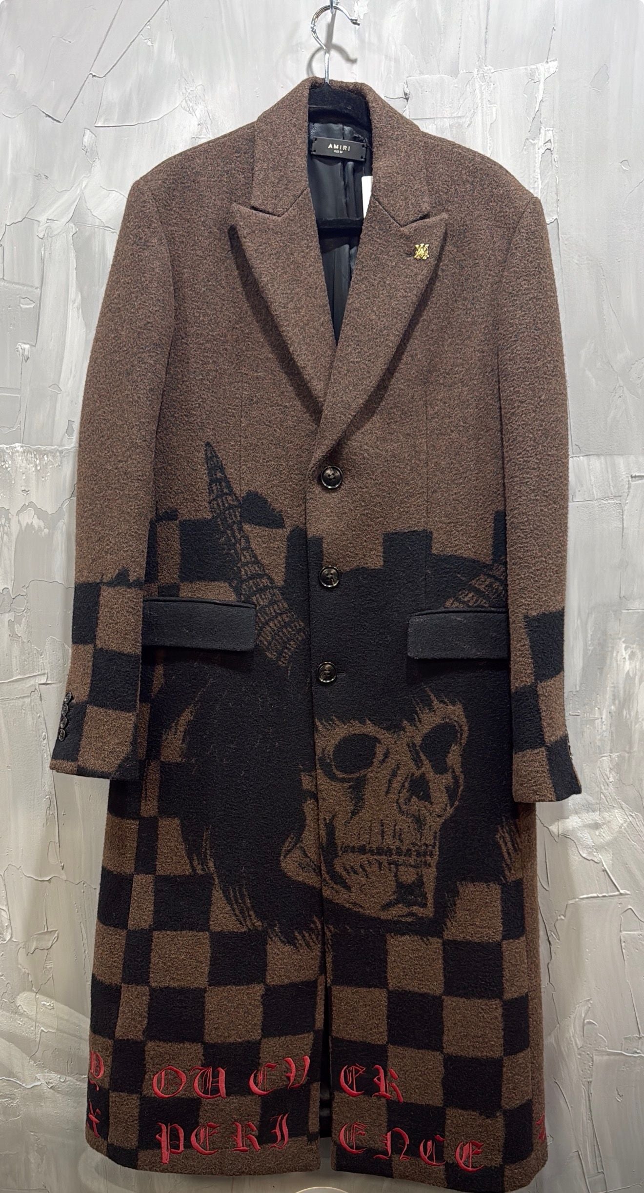 AMIRI WES LANG CHECKERED SKULL PRINT CLOSET