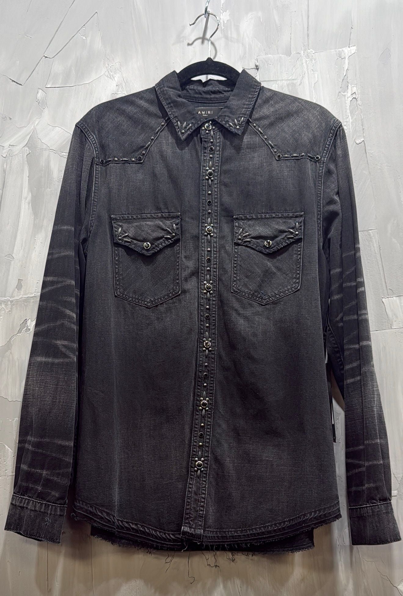 AMIRI STUDDED DENIM SHIRTS
