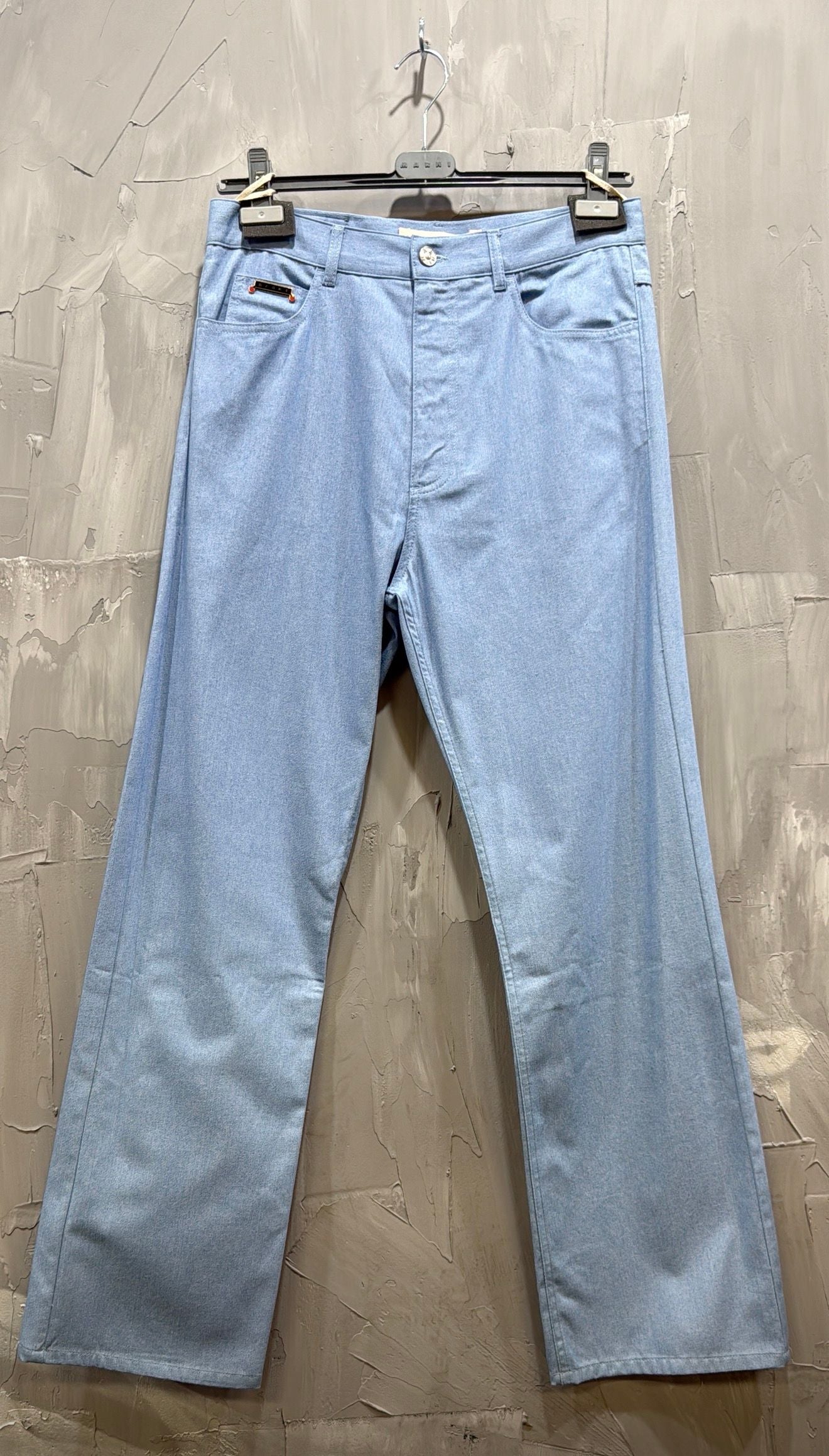 COLORED LIGHT DENIM PANTS IRIS BLUE