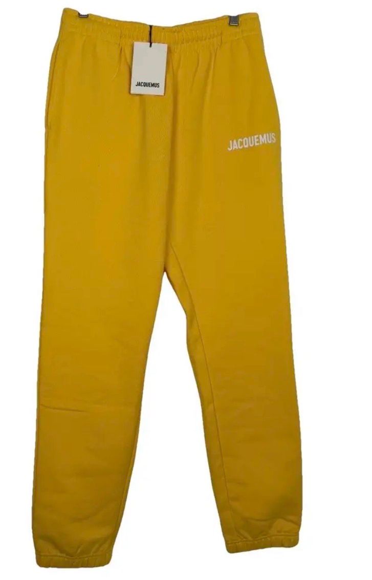 JACQUEMUS Men's Yellow Cotton Sweatpants