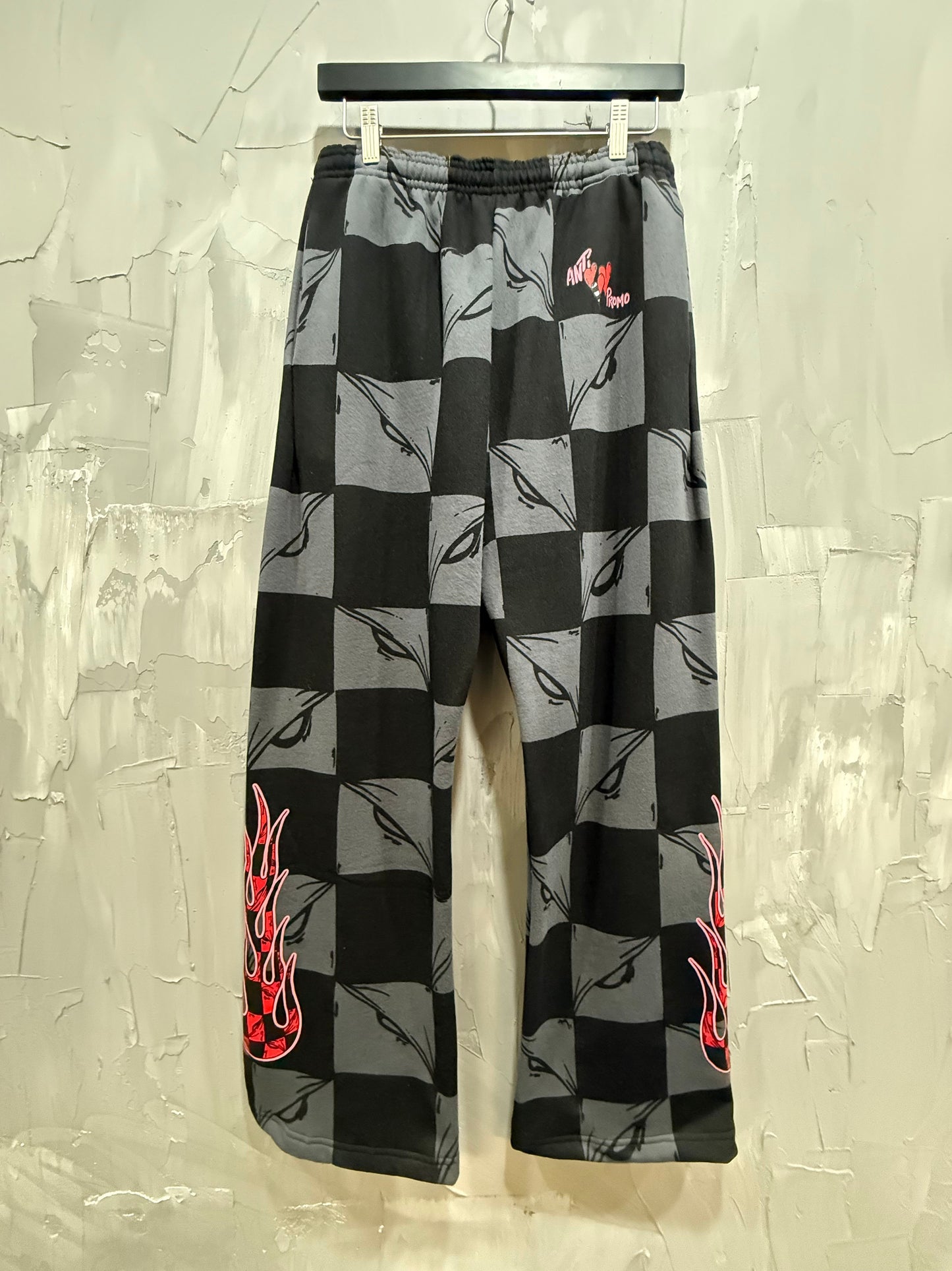 Matty Boy Anti Promo 99 Eyez Flame Sweatpants Grey Black
