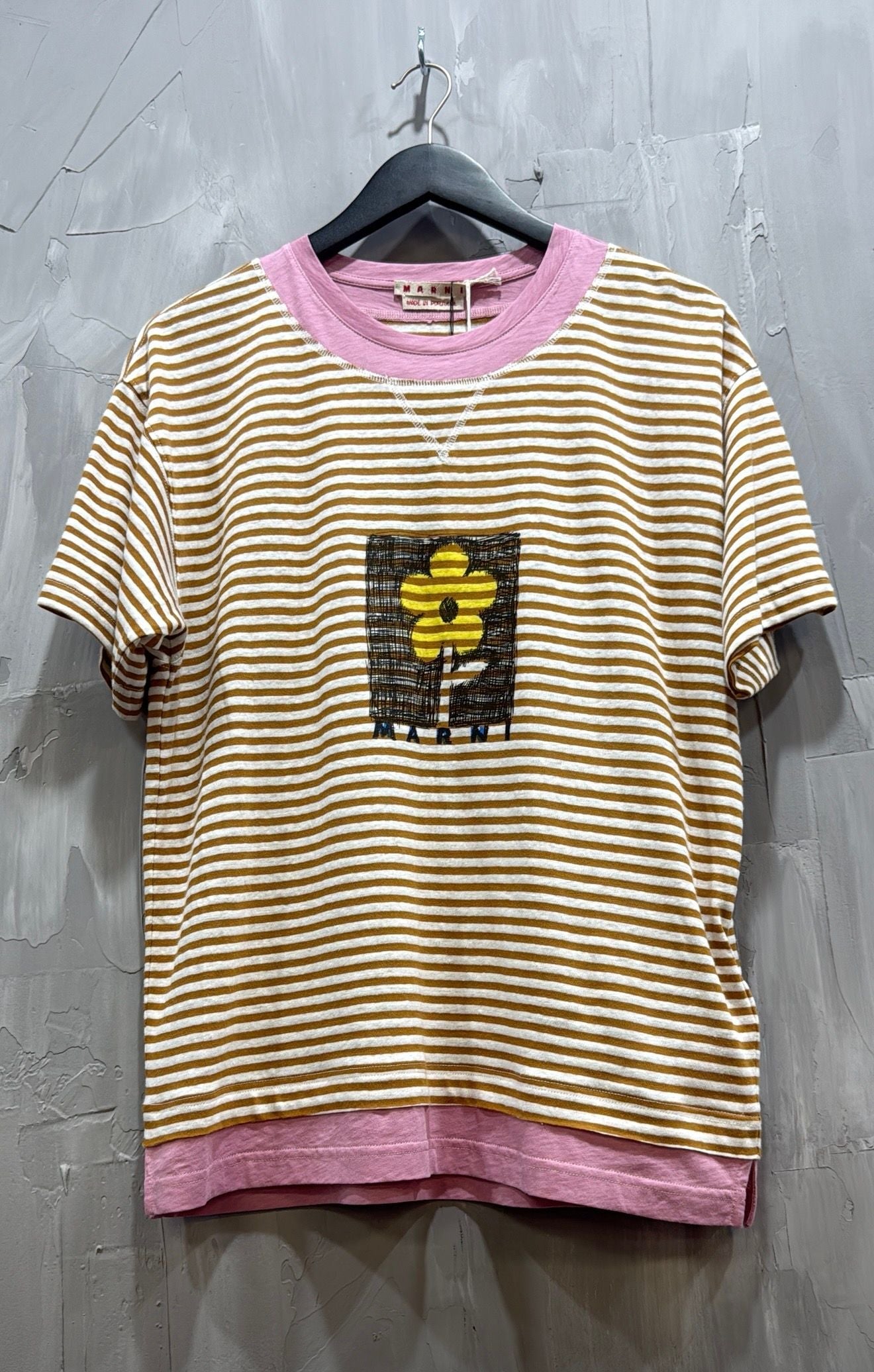 MARNI MUSTARD SS FLOWER PINK