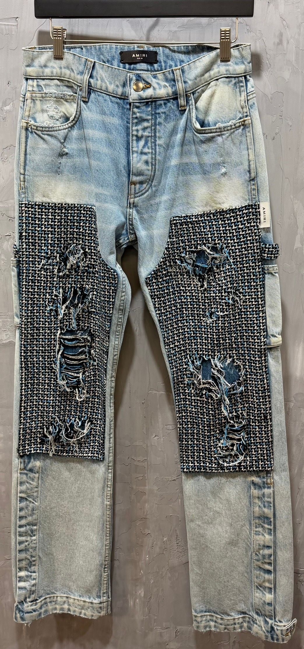 Light wash double knee carpenter jeans