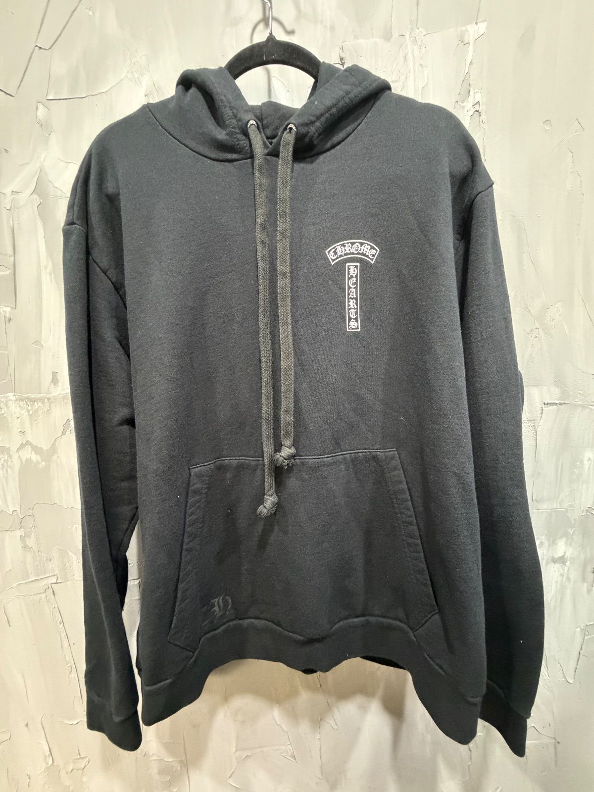 Chrome Hearts Black & White T-Bar Logo Hoodie - Used/Worn