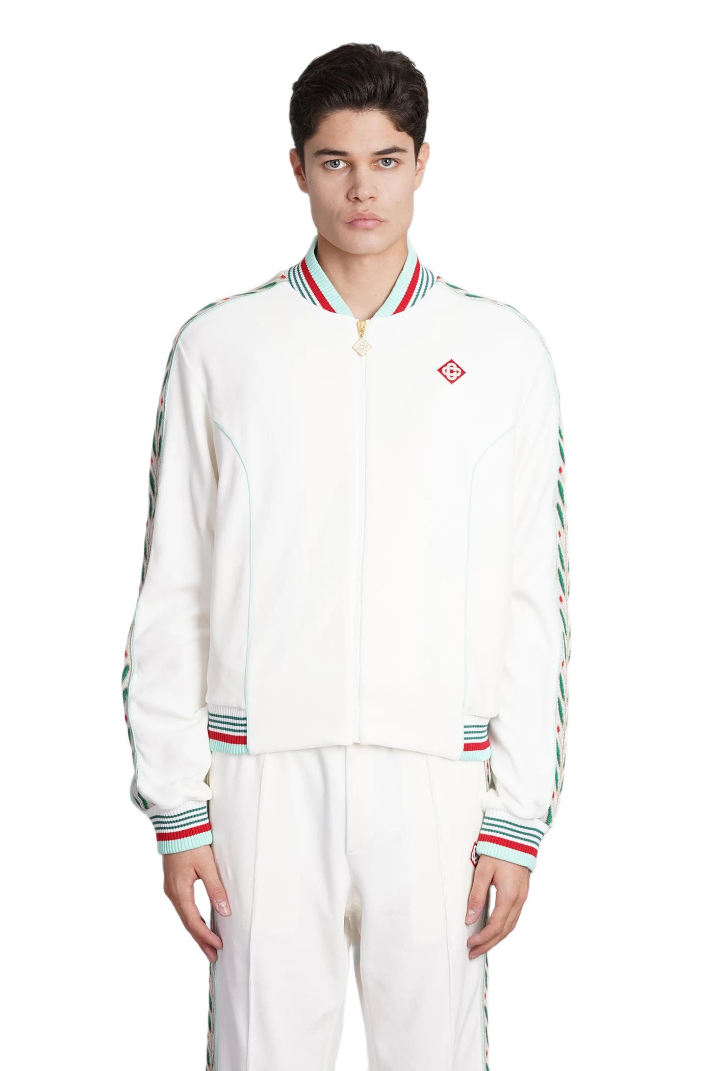 Green Casablanca Laurel green / white sports jacket