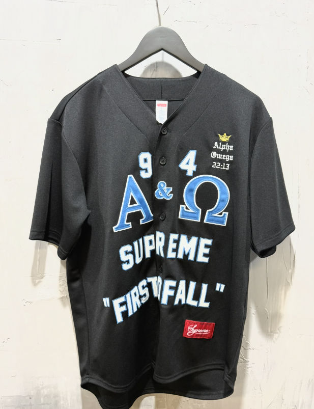 Supreme Alpha Omega Baseball Jersey black