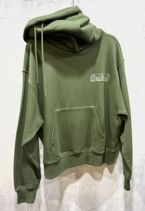 Kenzo kube emb snood sweatshirt green