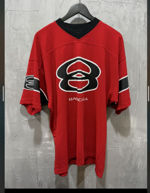 Balenciaga red 8/8 Hockey T-Shirt