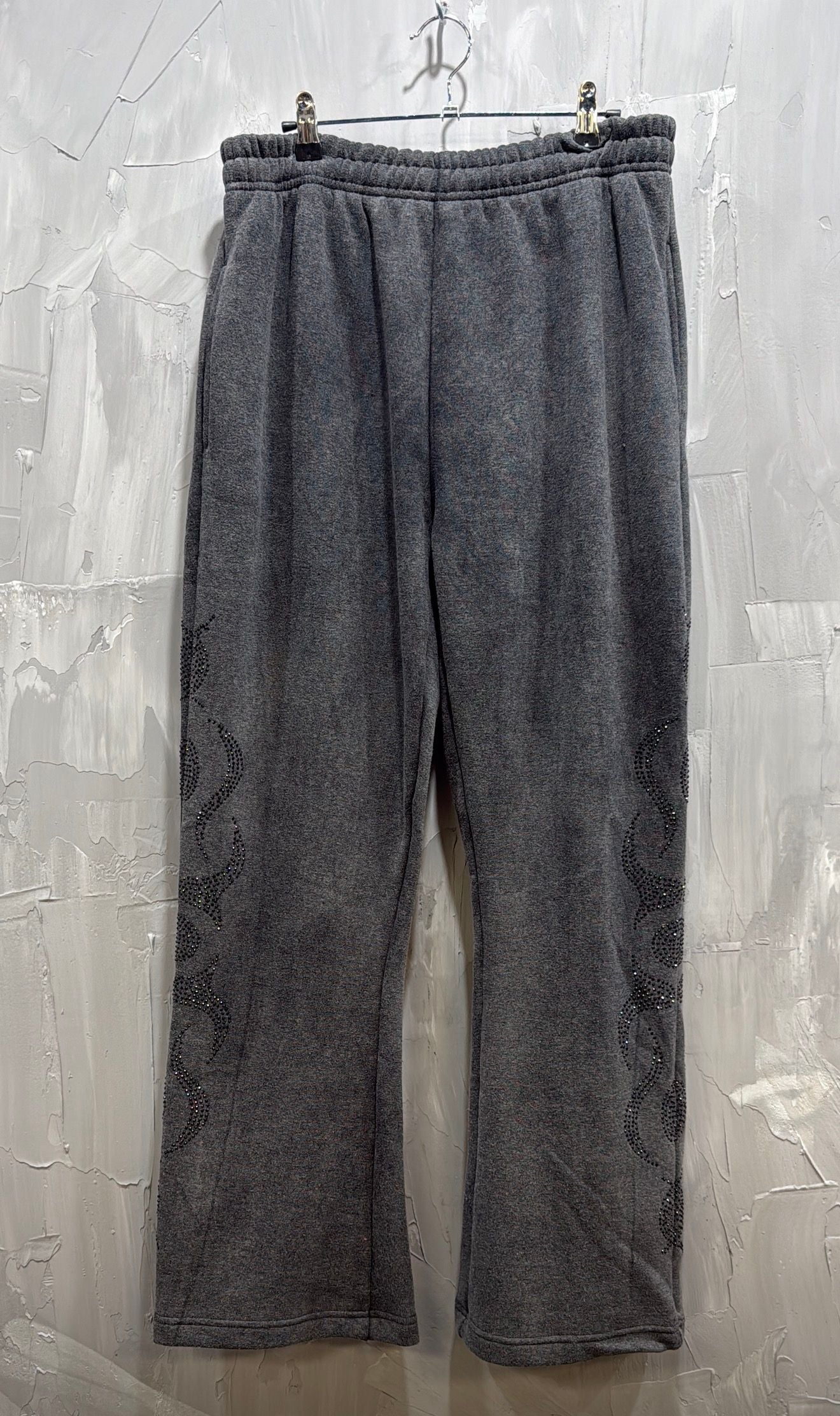 RACKZ COLLECTION RHINESTONE SWEATPANTS