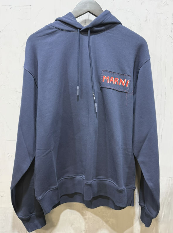Marni Loopback organic cotton jersey blue Kyanite
