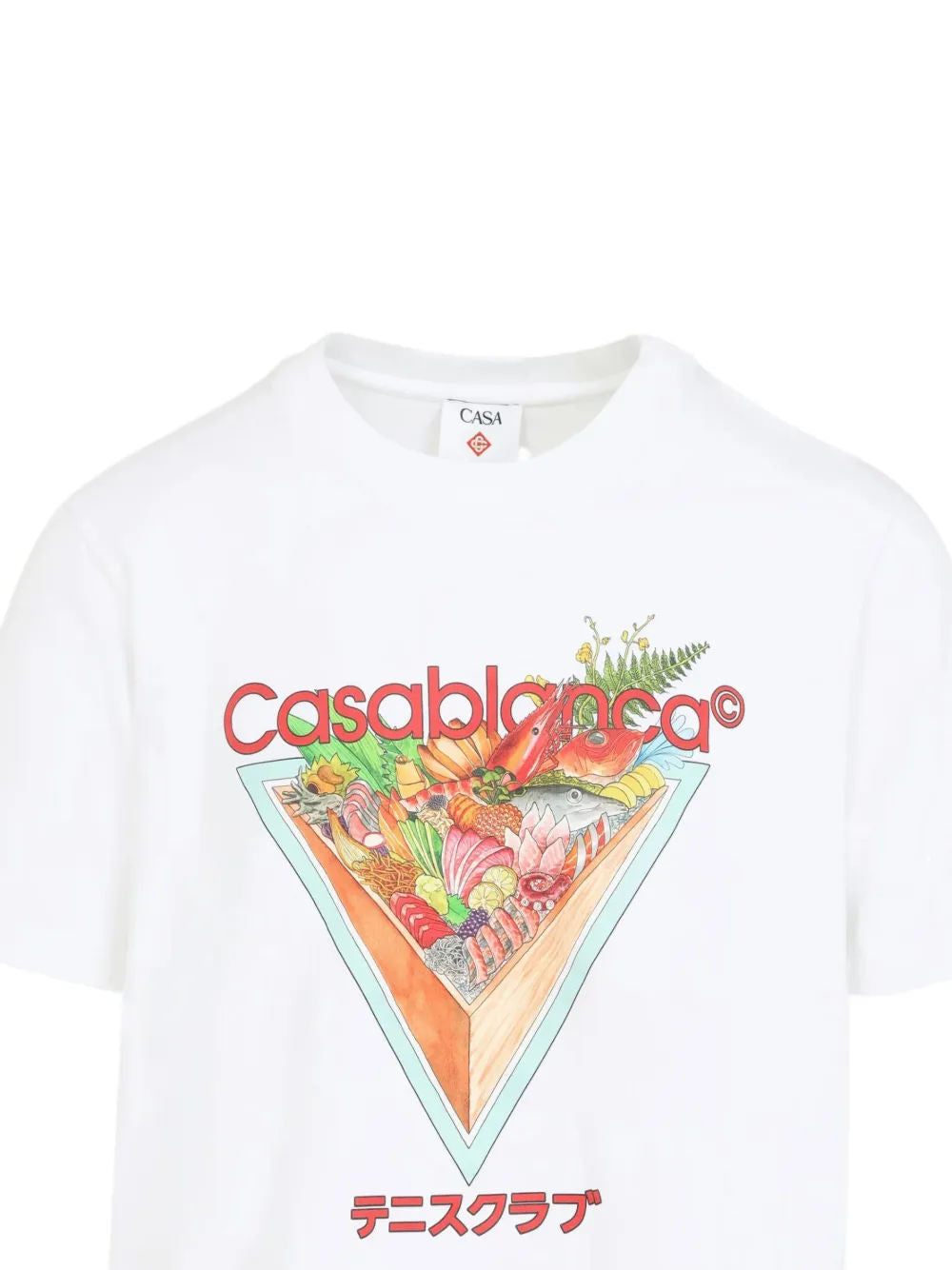 Casablanca white Tennis Club Icon graphic t-shirt