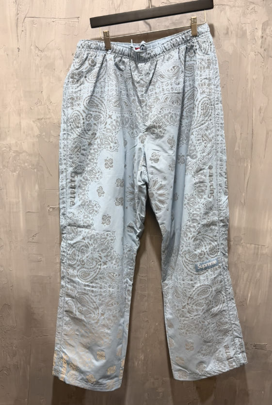 Supreme reflective bandana track pants blue