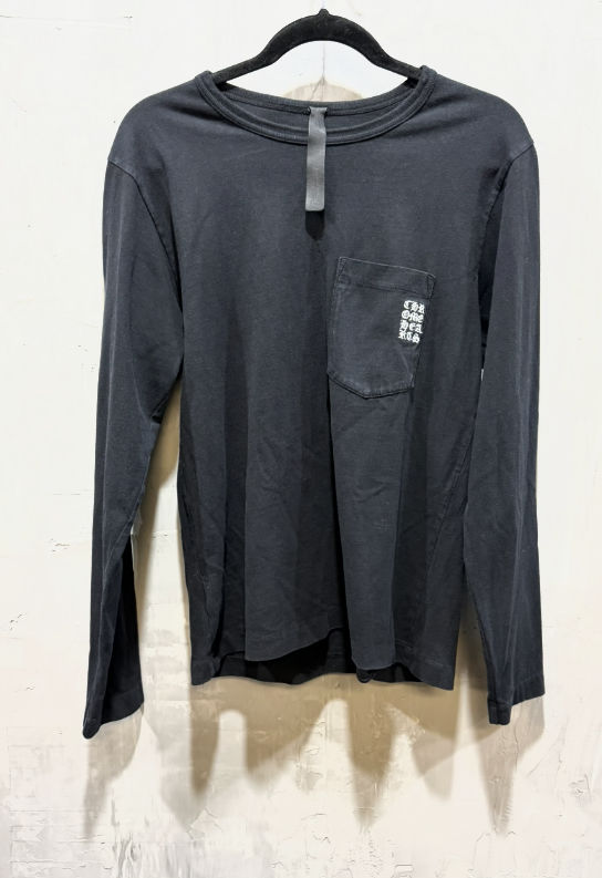 Chrome Hearts Eye Chart Long Sleeve Pocket T-Shirt Black - Used/Worn