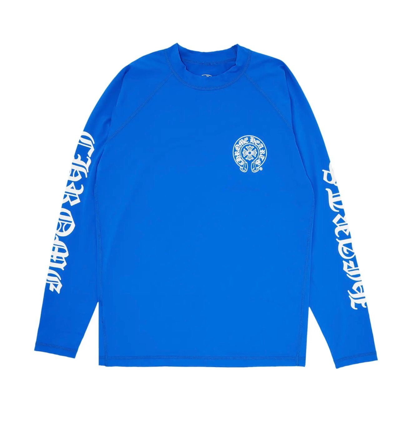 CHROME HEARTS LS RASH GURAD BLUE