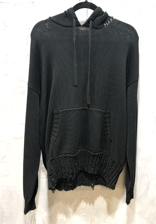 Marni dishevelled cotton gauge 5 black