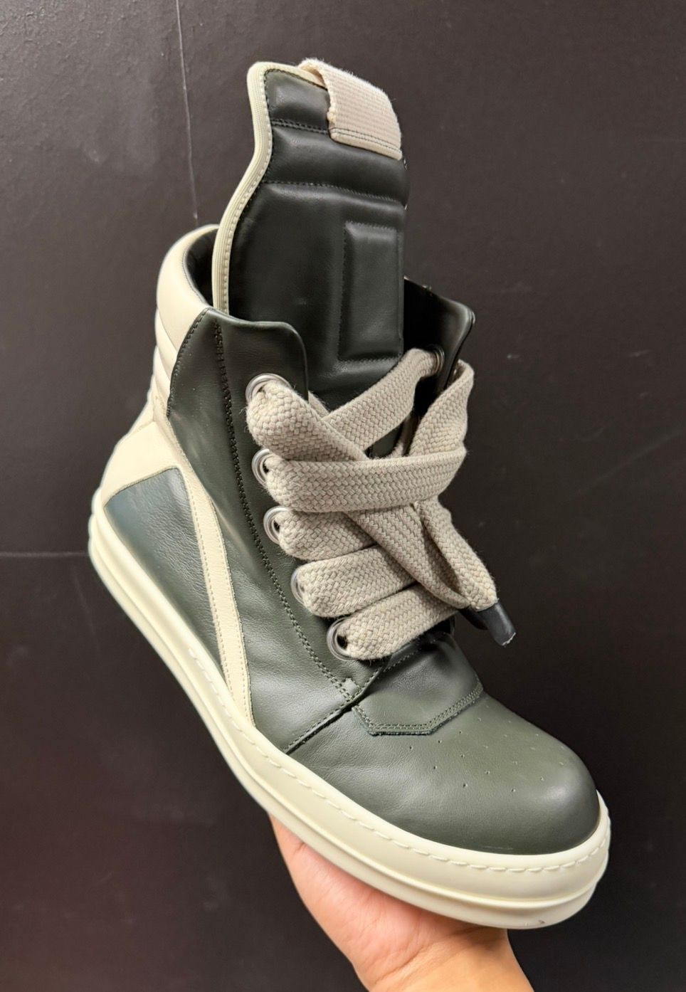 Rick Owens GEOBASKET Jumbo Forest/Milk/Pearl