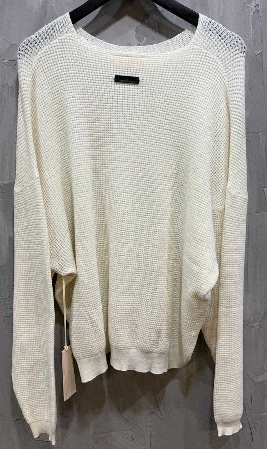 Fear of God Essentials Waffle Crew Neck Cream