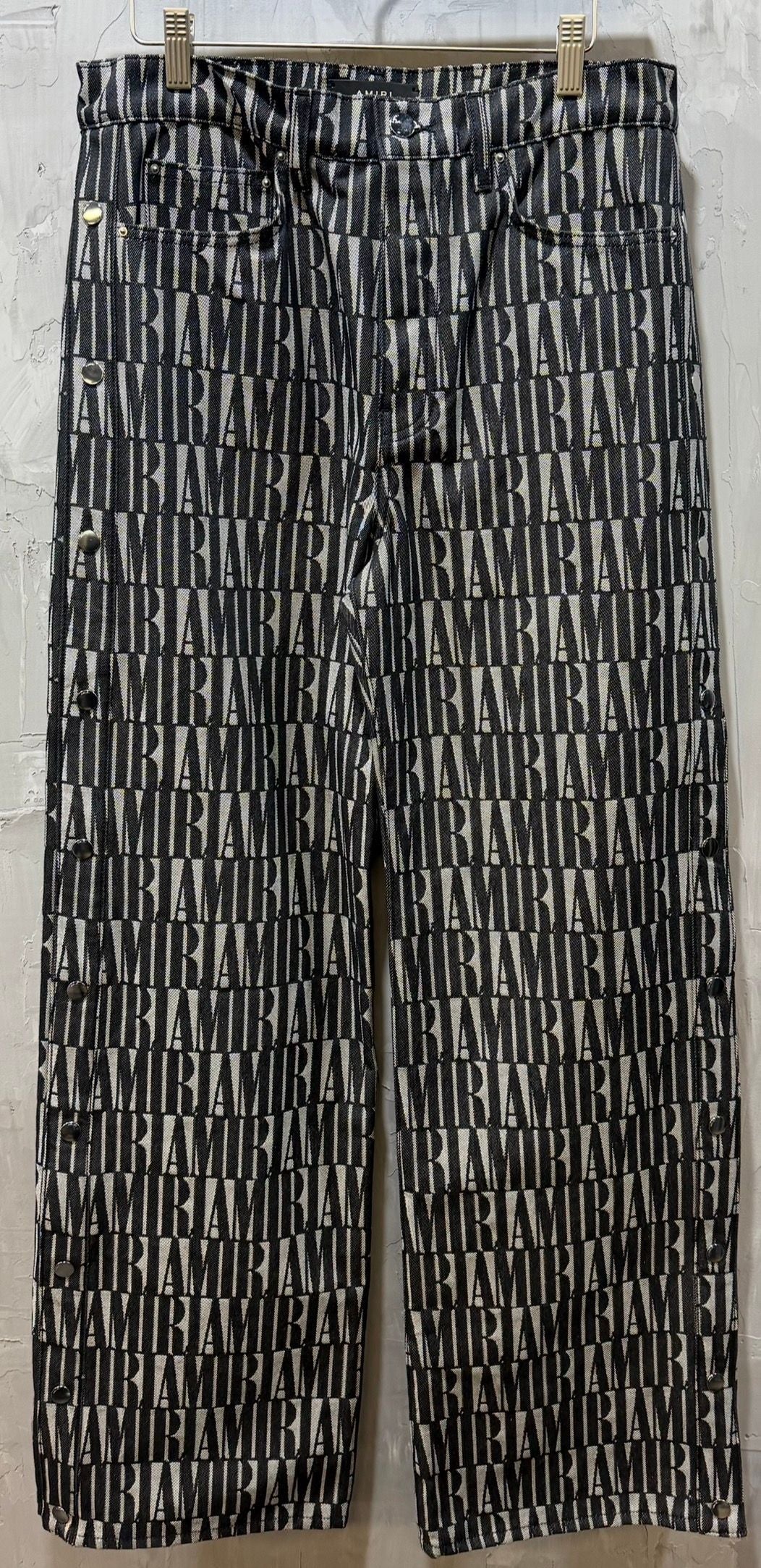 Straight leg black grey jean