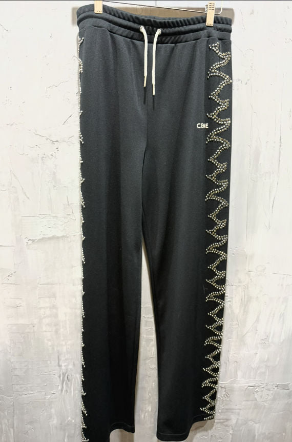 CELINE Embellished Logo-Print Jersey Sweatpants - Like New