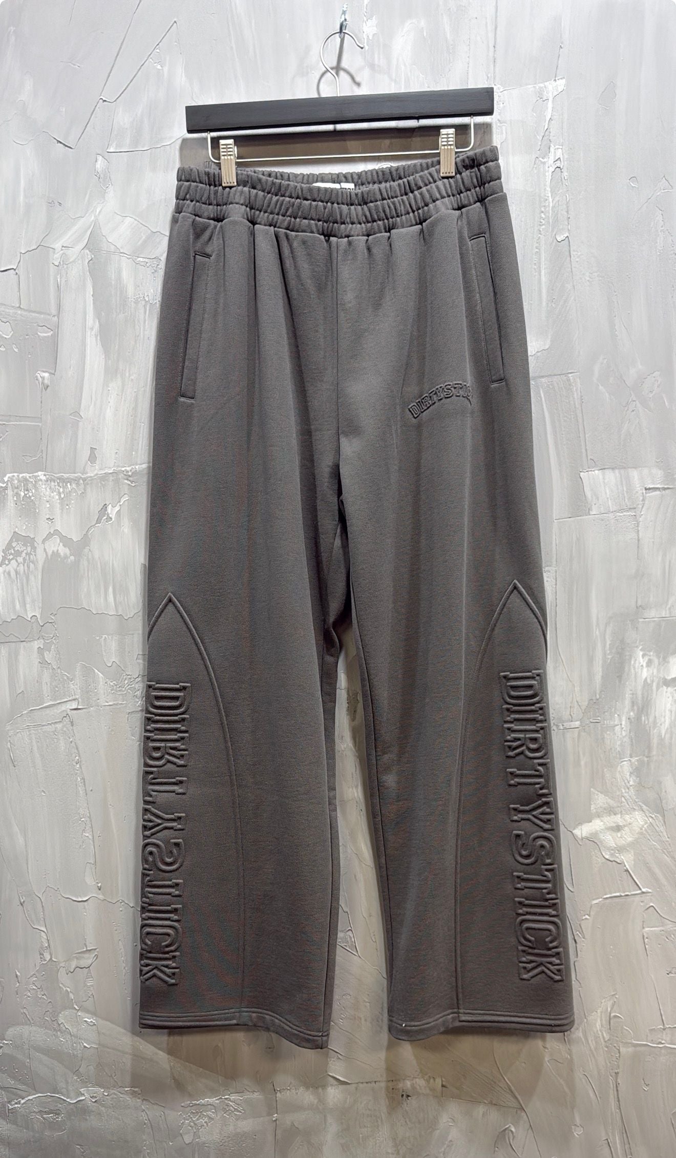 DIRTYSTICK PUFF PRINT SWEATPANTS GREY