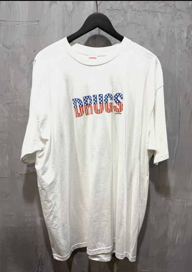 Supreme "Drugs" Tee White