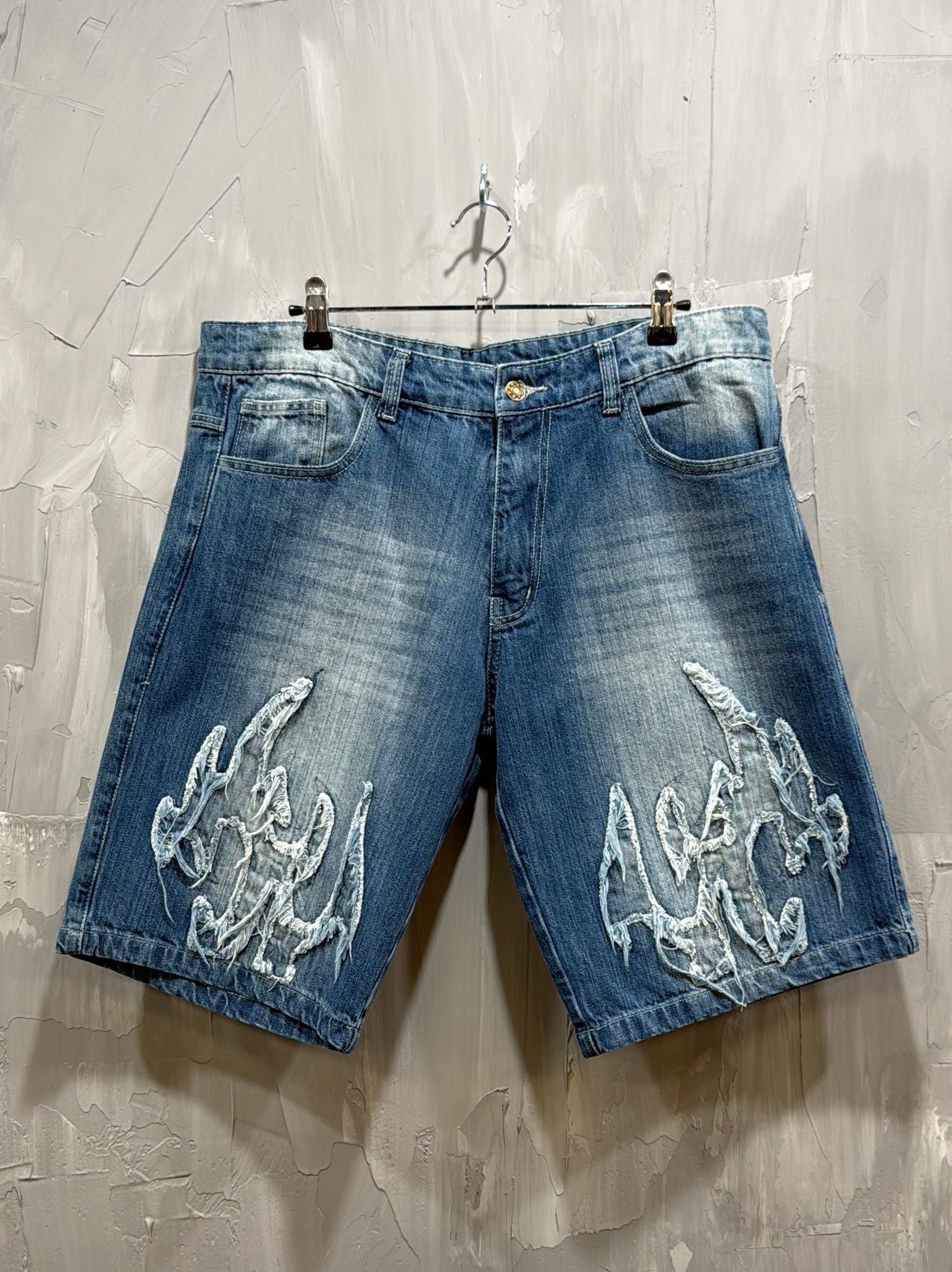 FROZEN ROSES DENIM SHORTS