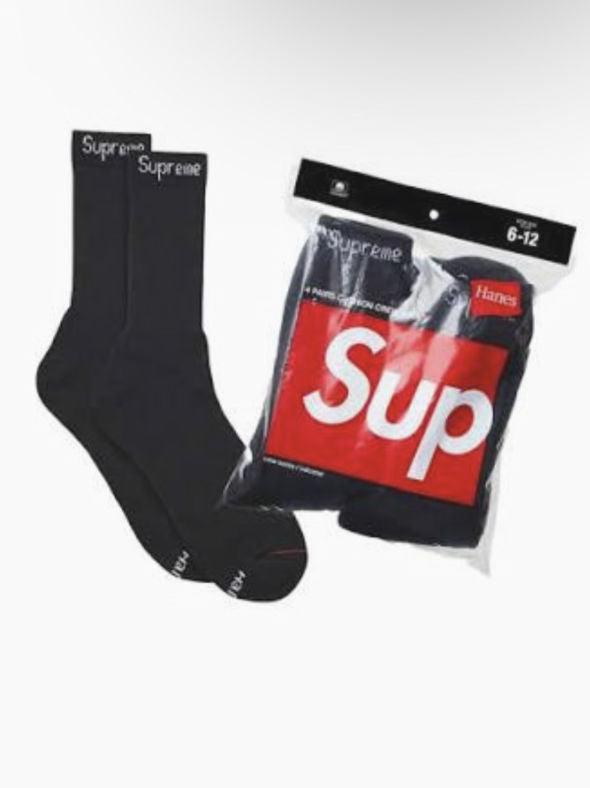 Supreme hanes socks black