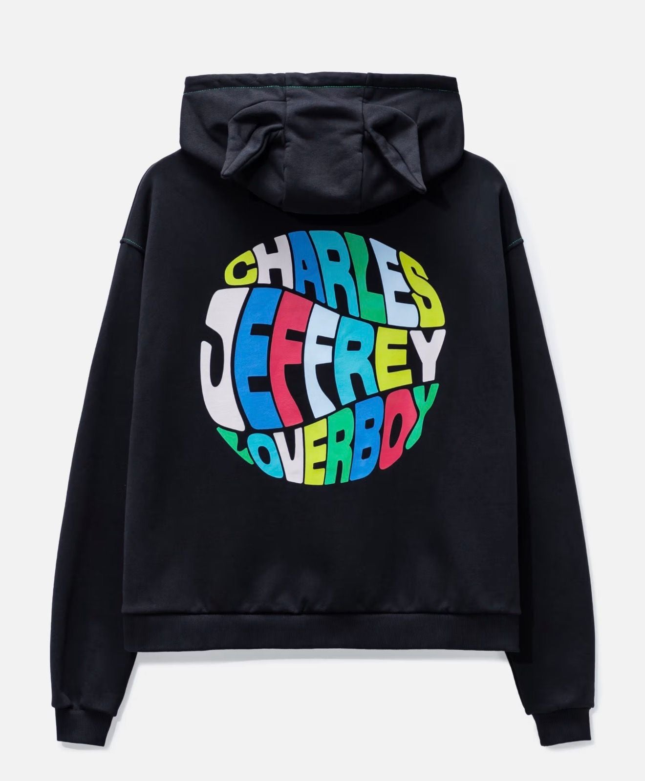 CHARLES JEFFERY LOVERBOY PRINTED LOGO EARS HOODIE