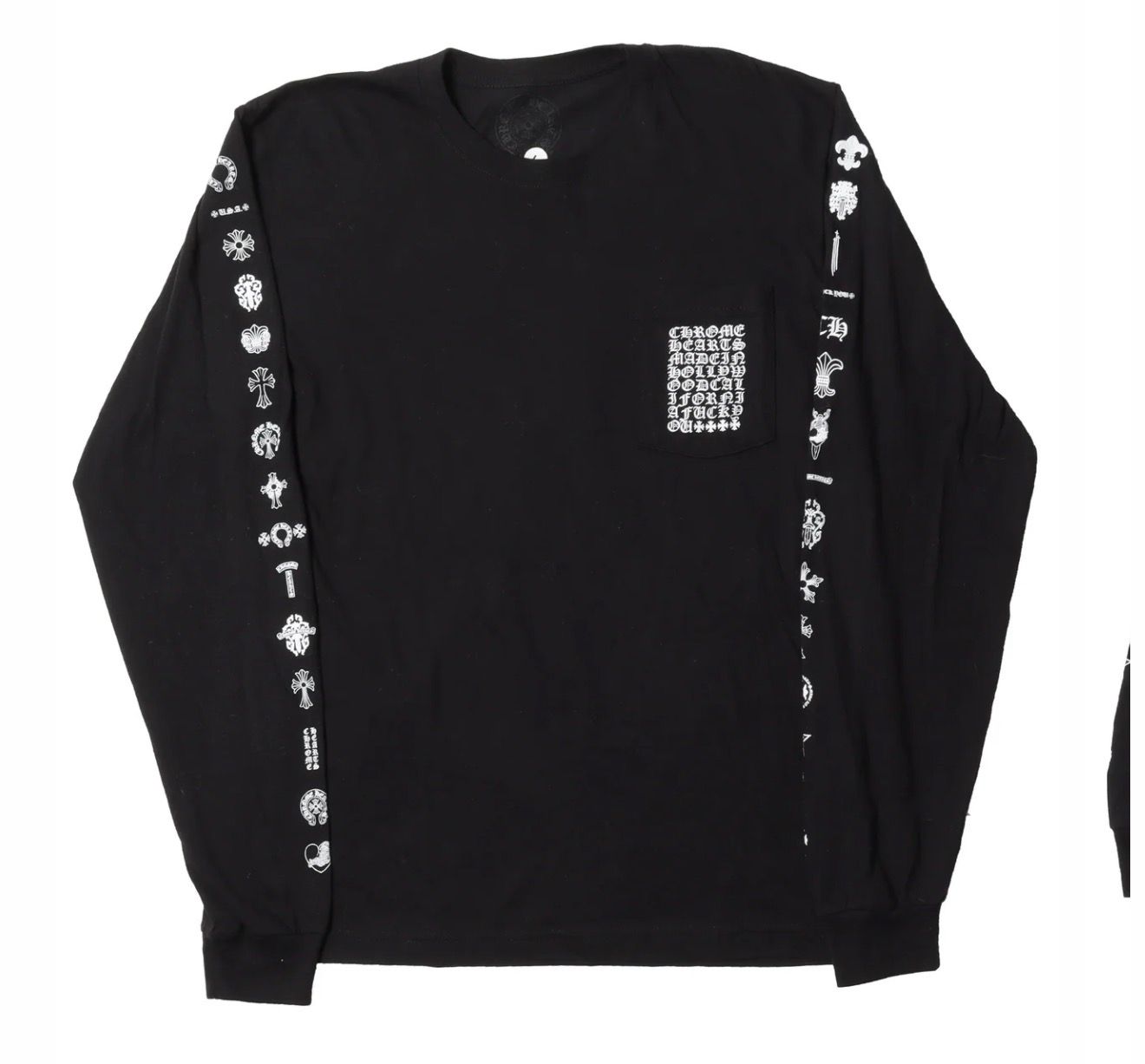 CHROME HEARTE MULTI LOGO SLEEVE LS BLACK