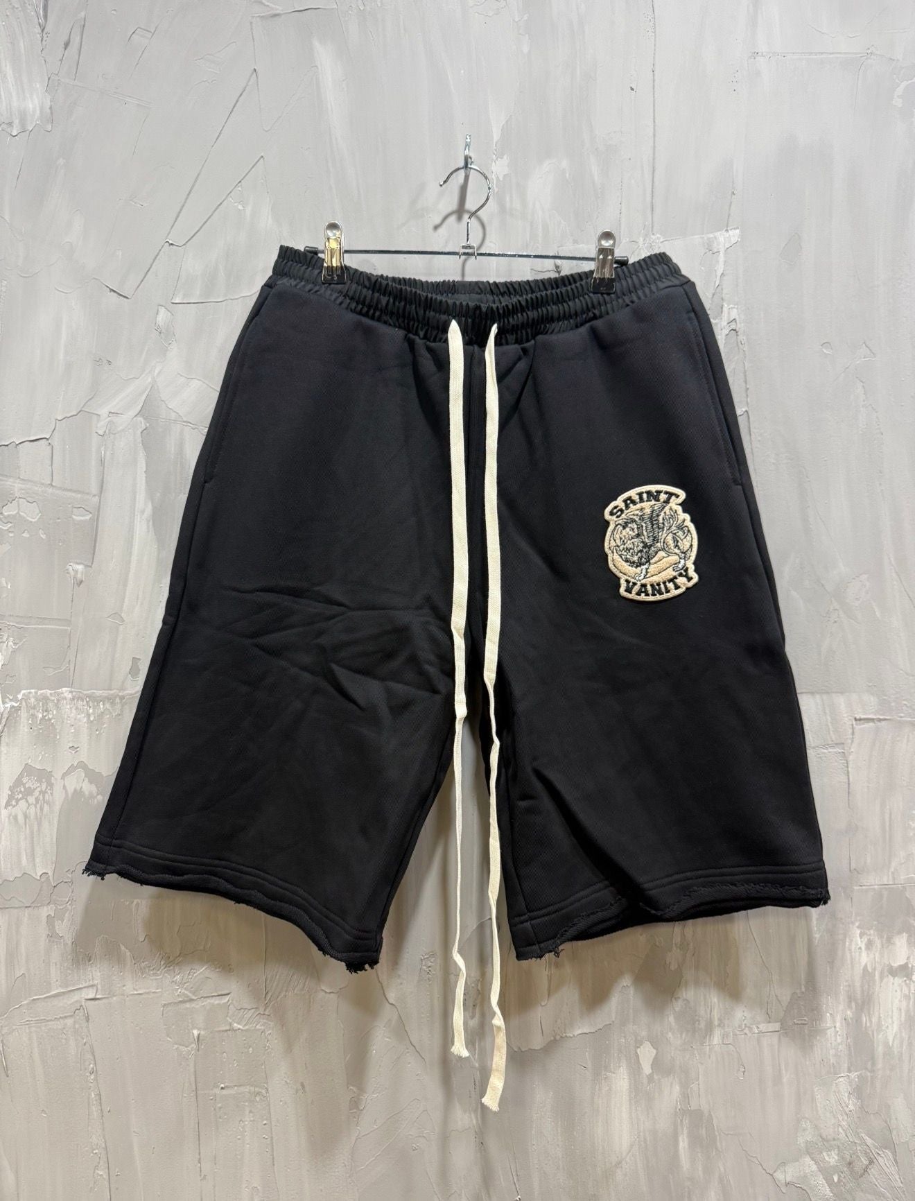 SAINT VANITY COTTON SHORTS BLACK