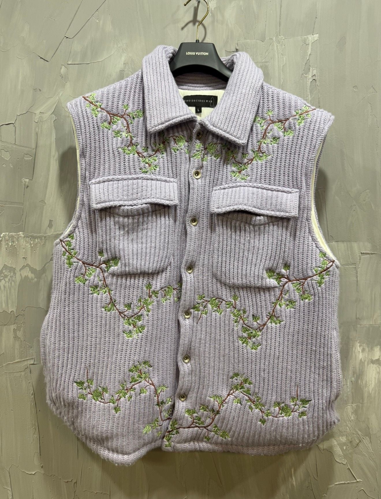 Embroidered Vine Vest - Like New