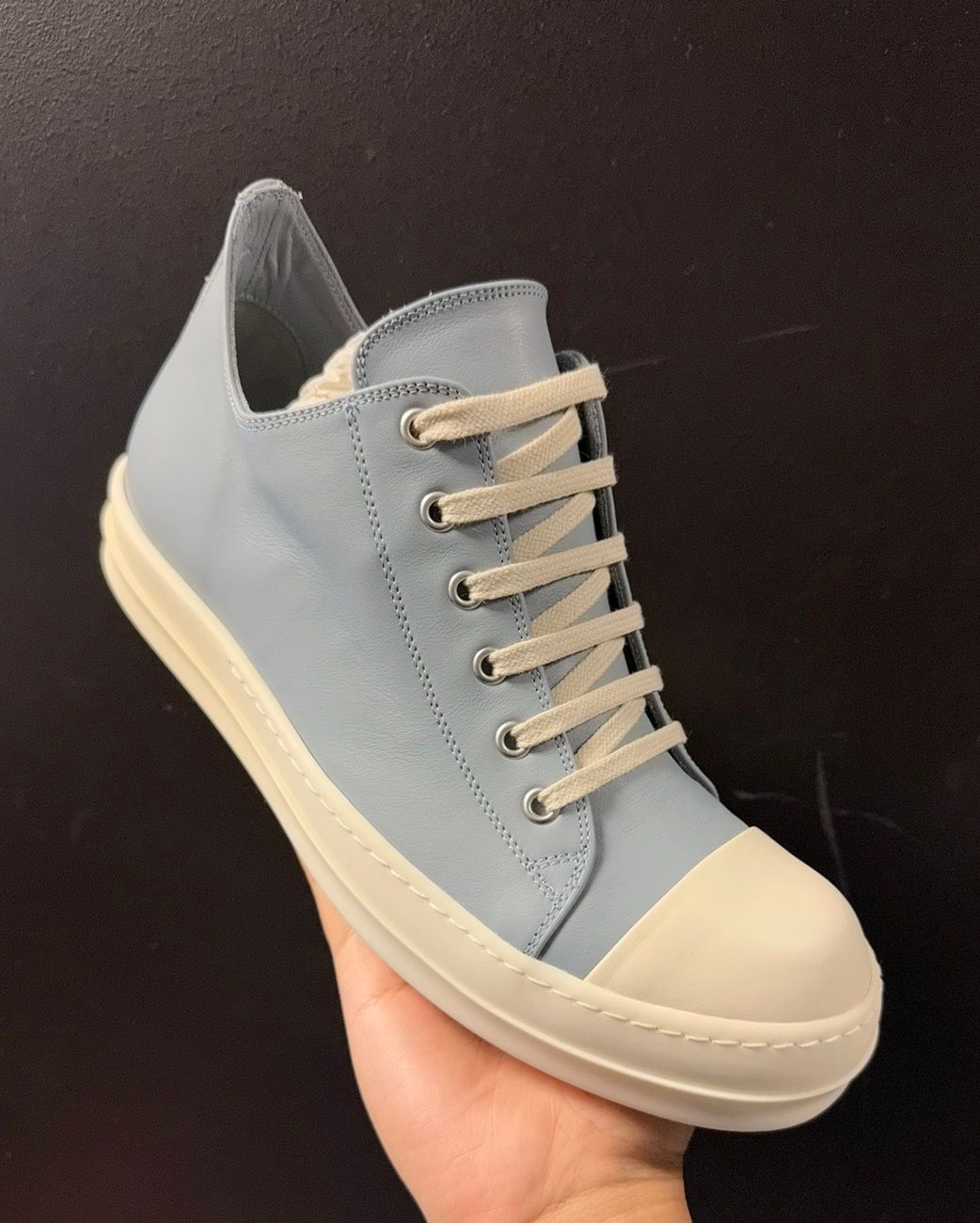 Rick Owens Low Top Pale Blue/Milk