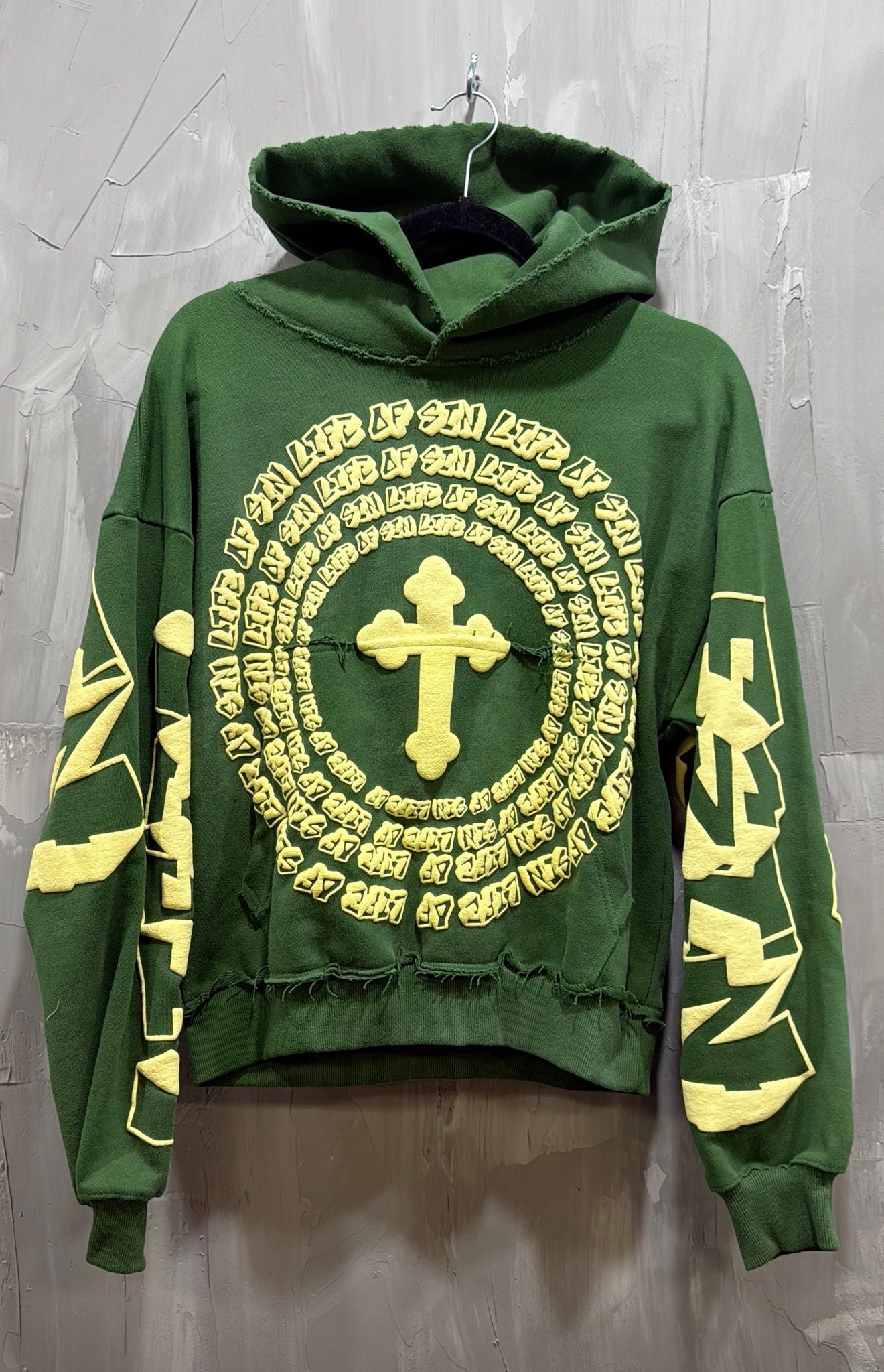 LIFE OF SIN PUFF PRINT HOODIE GREEN