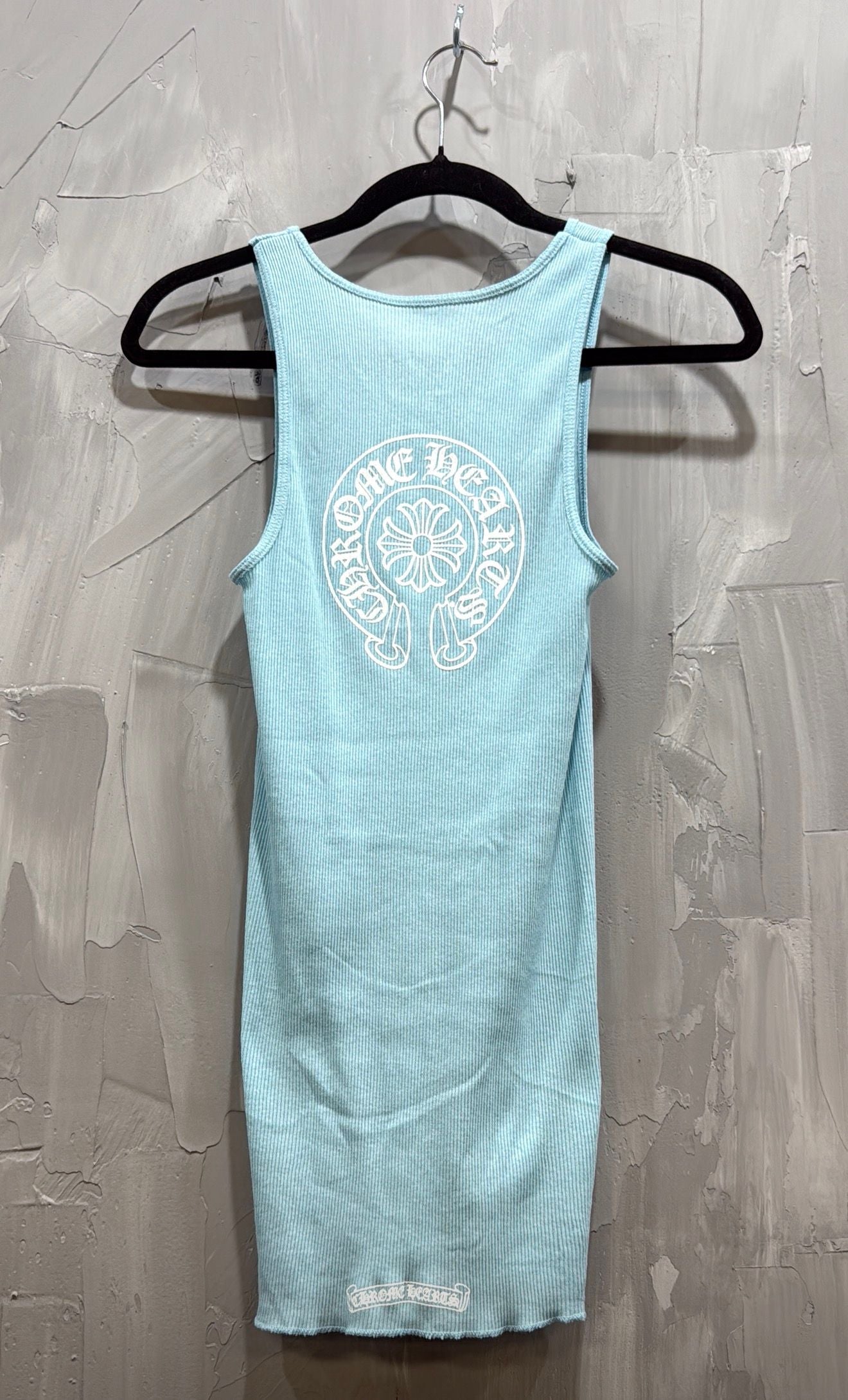 CHROME HEARTS HORSESHOE LOGO TANK TOP BLUE