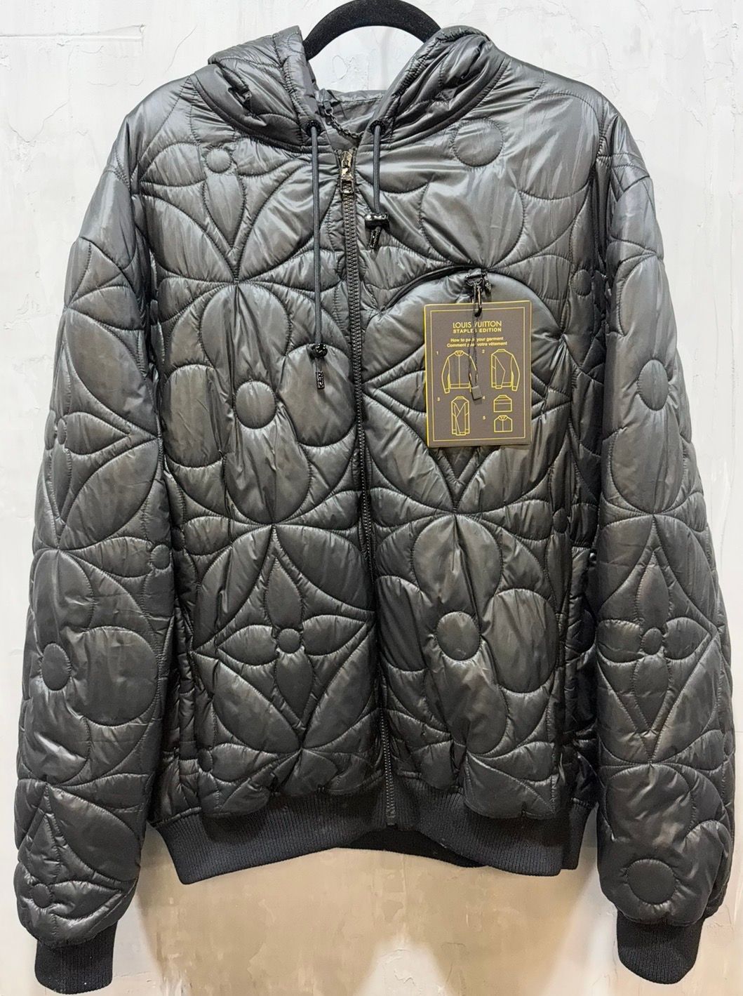 Louis Vuitton Black Flower Monogram Puffer Jacket - Used/Worn