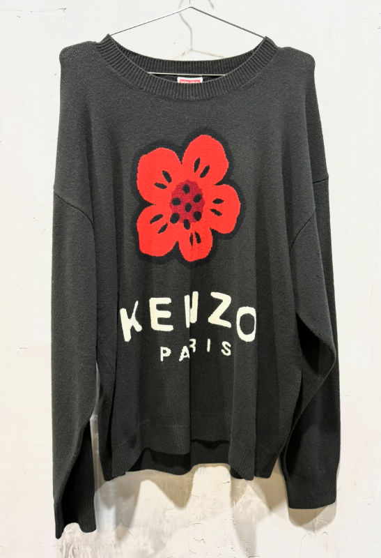 Kenzo rws boke flower placed sweater black
